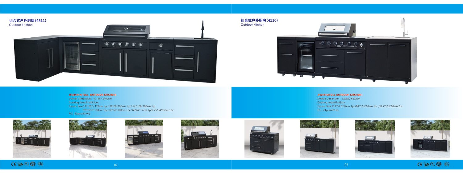 Outdoor kitchen and BBQ systems