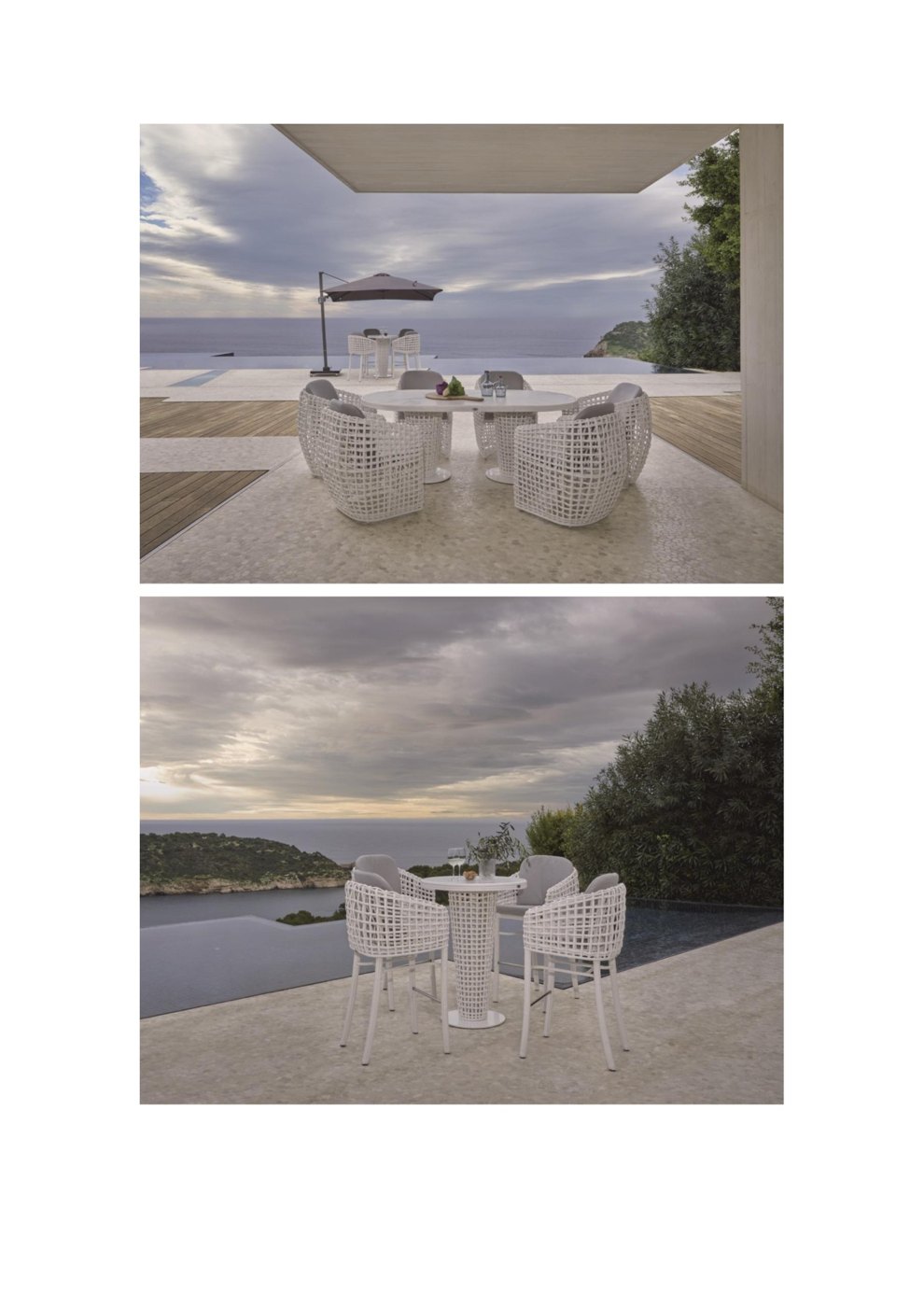 White Outdoor Dining Set