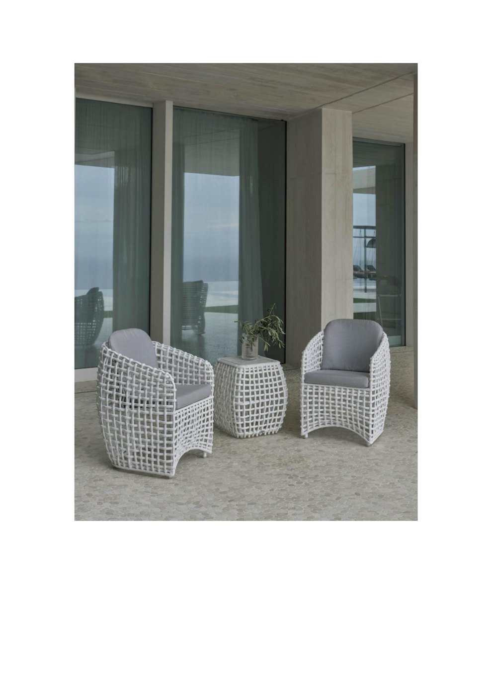 White Terrace Armchairs