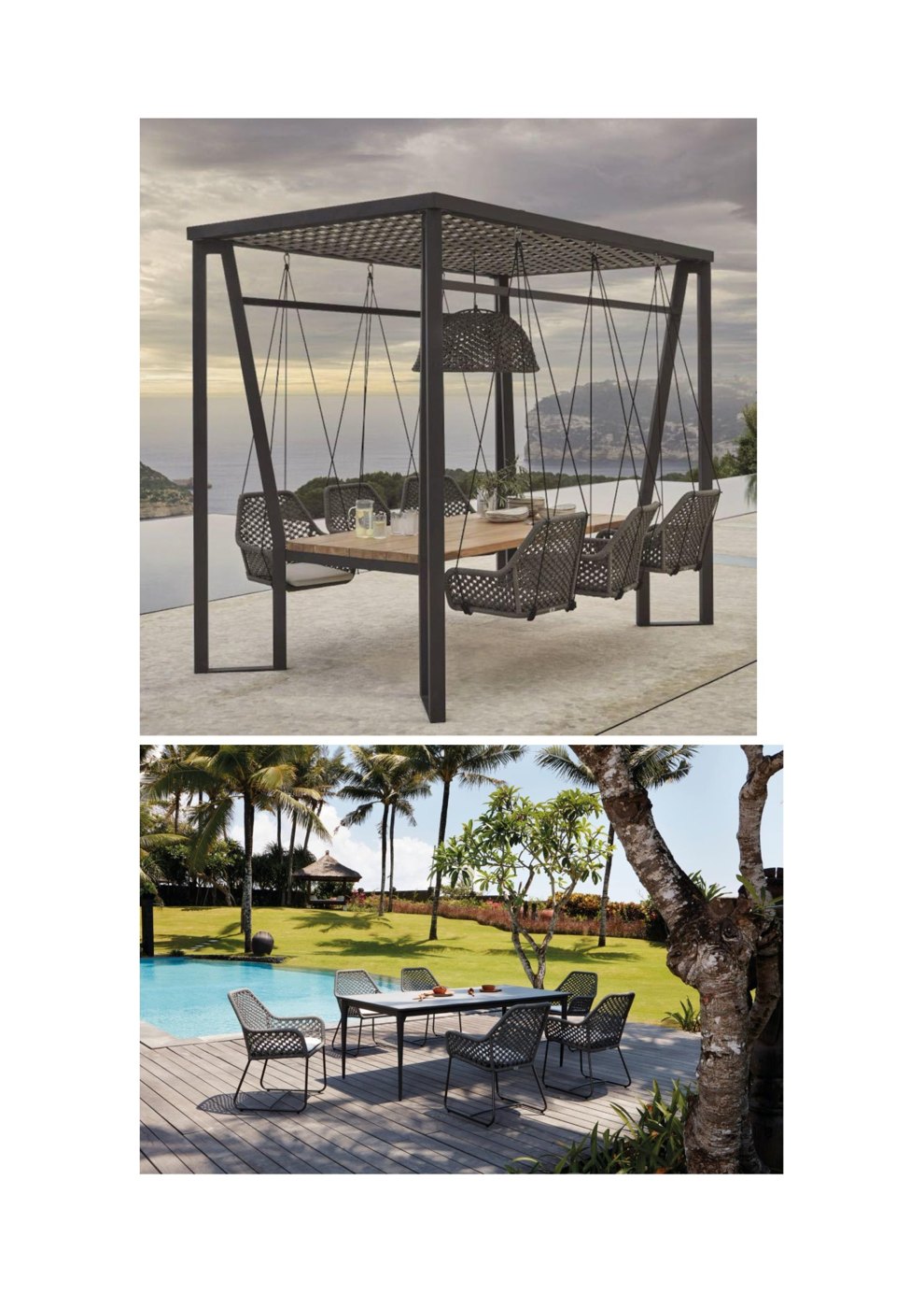 Outdoor Dining Pergola Set