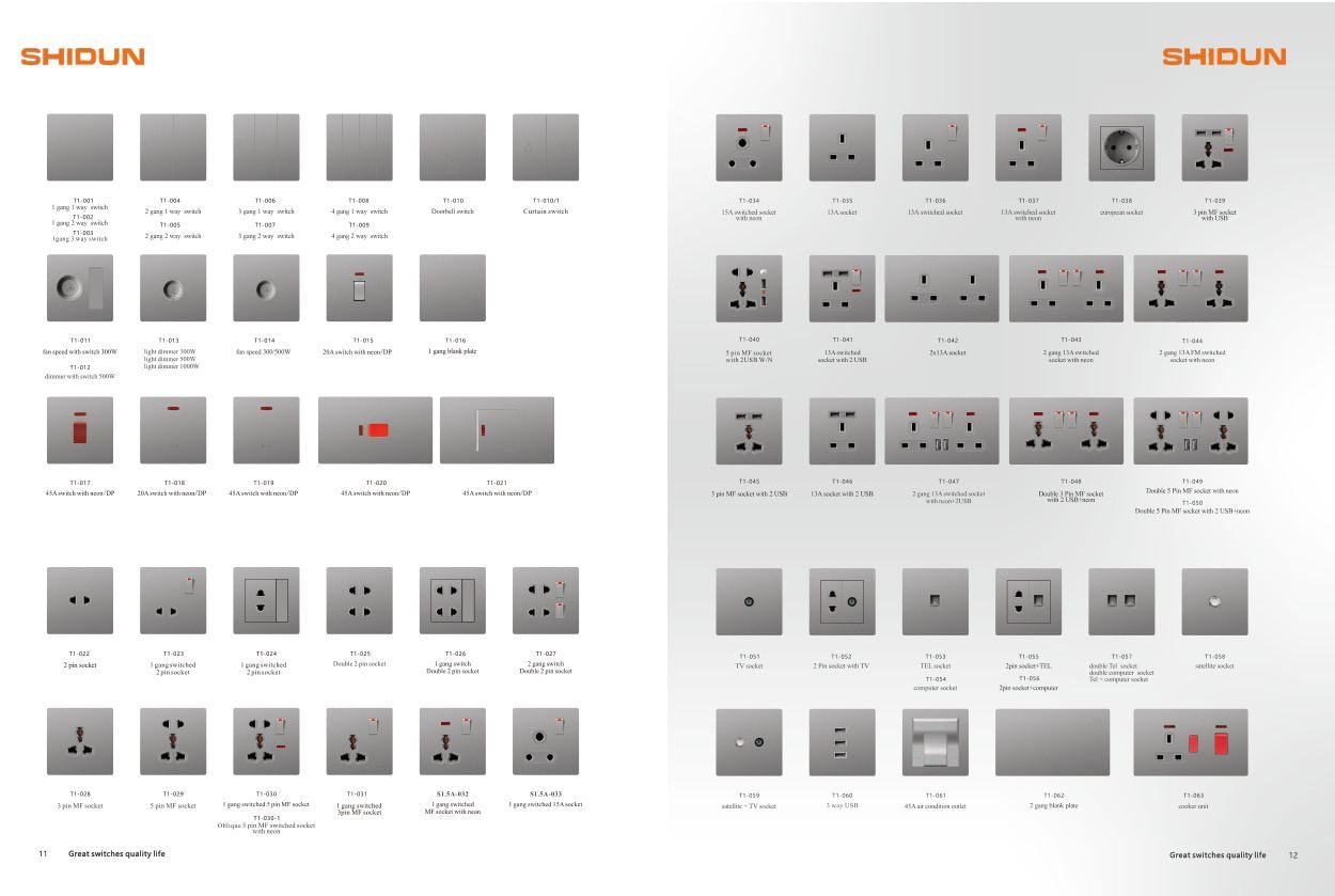 Shidun Page 3 Electrical Accessories Range